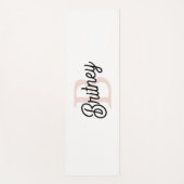 Modern gepersonaliseerd monogram en naam Pastel Pi Yogamat (Voorkant)