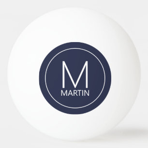 Modern gepersonaliseerd monogram en naam pingpong  pingpongballen