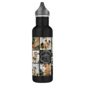 Modern gepersonaliseerd monogram & fotocollage vle waterfles  (Links)