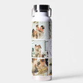 Modern gepersonaliseerd monogram & fotocollage wat waterfles (Voorkant)