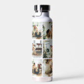 Modern gepersonaliseerd monogram & fotocollage wat waterfles (Rechts)