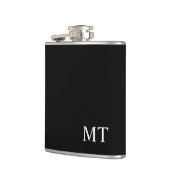 Modern gepersonaliseerd monogram heupfles (Links)