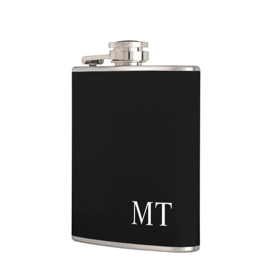 Modern gepersonaliseerd monogram heupfles (Links)