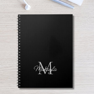 Modern gepersonaliseerd monogram naam Notitieboek