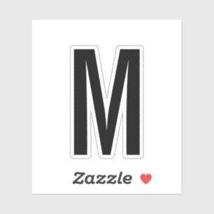 Modern gepersonaliseerd monogram sticker
