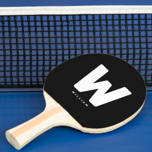 Modern gepersonaliseerd monogram tafeltennis tafeltennisbatje