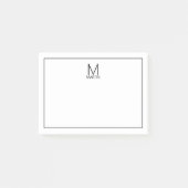 Modern gepersonaliseerd Notitieblok van het Monogr Post-it® Notes (Voorkant)