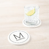 Modern gepersonaliseerd Onderzetter van het Monogr (Zijkant)