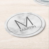 Modern gepersonaliseerd Onderzetter van het Monogr (Gebogen)