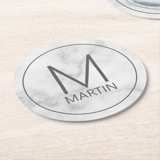 Modern gepersonaliseerd Onderzetter van het Monogr (Gebogen)