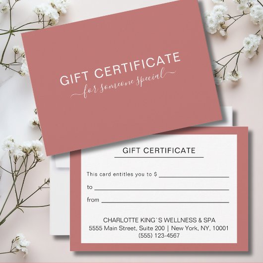 Modern gepersonaliseerd relatiegeschenk certificaa
