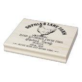 Modern gepersonaliseerd rustiek Boerderij Naam Adr Rubberstempel (Stempel)