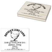 Modern gepersonaliseerd rustiek Boerderij Naam Adr Rubberstempel (Gestempeld)