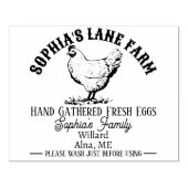 Modern gepersonaliseerd rustiek Boerderij Naam Adr Rubberstempel (Afrduk)