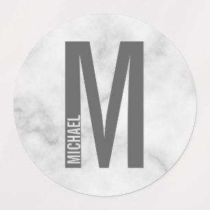 Modern gepersonaliseerd vet monogram en naamlabels labels