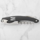 Modern Gepersonaliseerd Vet Monogram en NaamOber' Kurkentrekker (Voorkant)