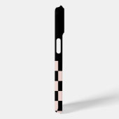 Modern gepersonaliseerd zwart en crème geruit Case-Mate iPhone case (Achterkant / Rechts)
