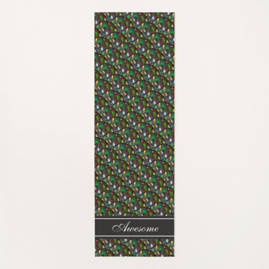 Modern gepersonaliseerd zwart opal valpatroon yogamat (Voorkant)