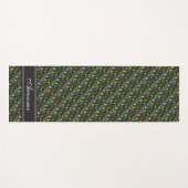 Modern gepersonaliseerd zwart opal valpatroon yogamat (Voorkant (horizontaal))