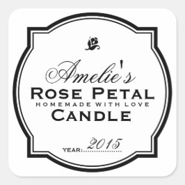 MODERN  | GEPERSONALISEERDE ZEEP EN KANDLE VIERKANTE STICKER