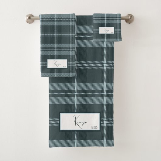 Modern geplakt Storm grijze doekset Bad Handdoek (Insitu)