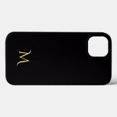 Modern Geruite Patroon Monogram iPad Hard Hoesje (Achterkant (horizontaal))