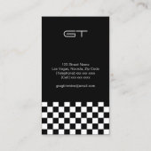 Modern geruite sjabloon voor visitekaartjes (Achterkant)