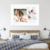 Modern gescheurd rand multi foto gepersonaliseerd  canvas afdruk (Insitu (Slaapkamer))