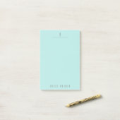 modern gesofisticeerd monogram post-it® notes (Op bureau)