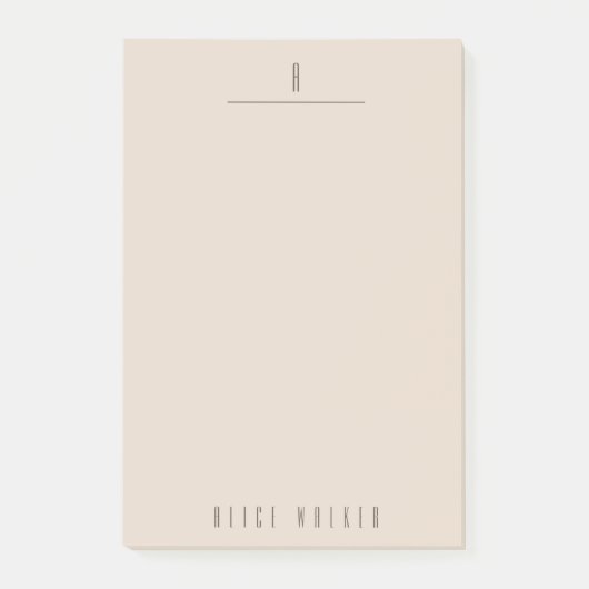 modern gesofisticeerd monogram post-it® notes (Voorkant)