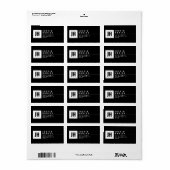 Modern gestileerd geometrisch retour adreslabel etiket (Full Sheet)