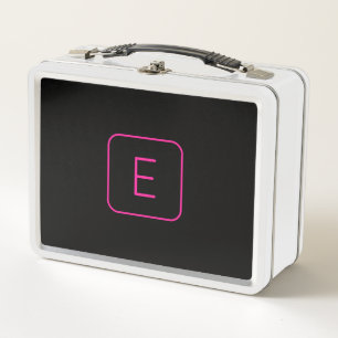 Modern gestileerd Initiaal monogram   Roze en zwar