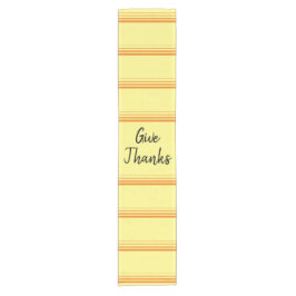 Modern Gestreept Geel Geef Bedankt Tafelloper