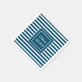 Modern gestreepte gepersonaliseerde Afstuderen Servet (Hoek)