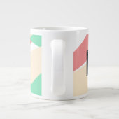 Modern gestript monogram geometrisch patroon extra grote beker (Achterkant)