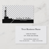 Modern gestript ontwerp van olievelden visitekaartje (Voorkant / Achterkant)