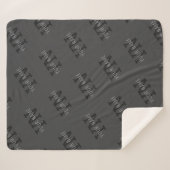 Modern Getiteld Donkergrijs Monogrammed Naam/ander Sherpa Deken (Voorkant (horizontaal))