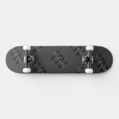 Modern Getiteld Donkergrijs Monogrammed Naam/ander Skateboard (Horizontaal)