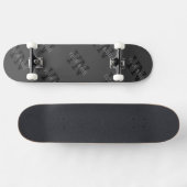 Modern Getiteld Donkergrijs Monogrammed Naam/ander Skateboard (Horizontaal)