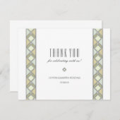 Modern getrapt patroon bedankt kaart (Voorkant / Achterkant)