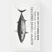 Modern Geviste kapitein Boat Spandoek (Verticaal)