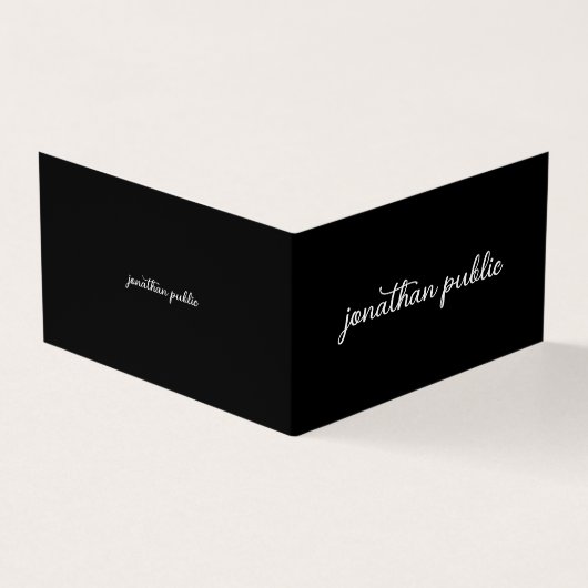 Modern Gevouwen Visitekaartjes Elegante Sjabloon (Buitenkant)