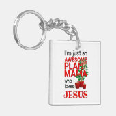Modern GEWELDIGE PLANT MAMA LOVES JESUS Sleutelhanger (Voorkant Links)
