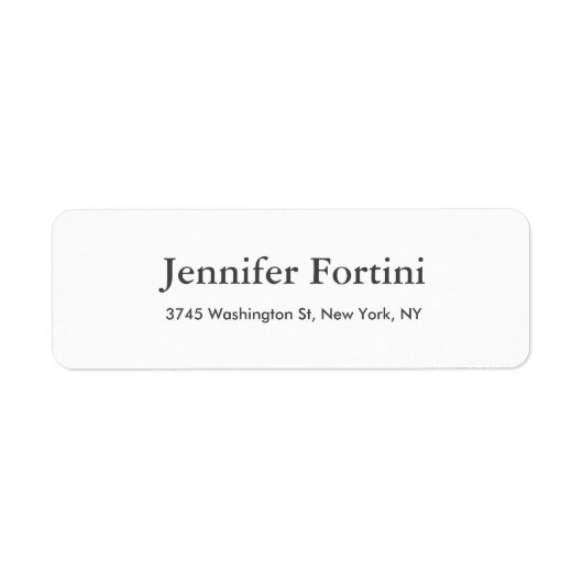 Modern gewoon elegant minimalistisch etiket (Voorkant)