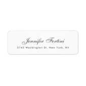 Modern gewoon elegant minimalistisch etiket (Voorkant)