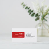 Modern gewoon rood wit aantrekkelijk Visitekaartje (Staand voorkant)