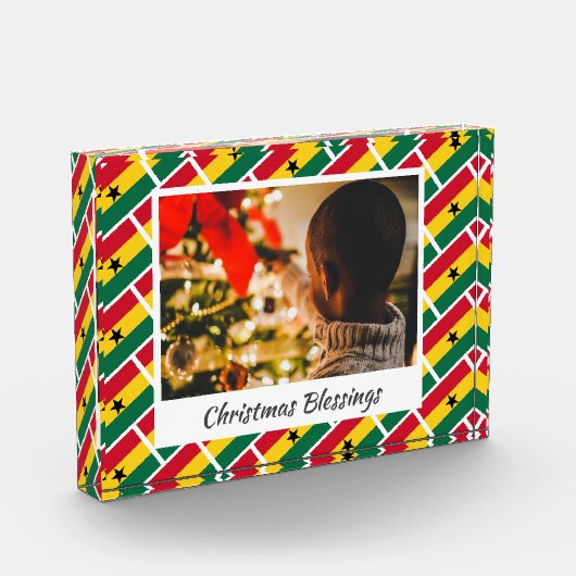 Modern GHANA FLAG Kerstmis Fotoblokken (Links)