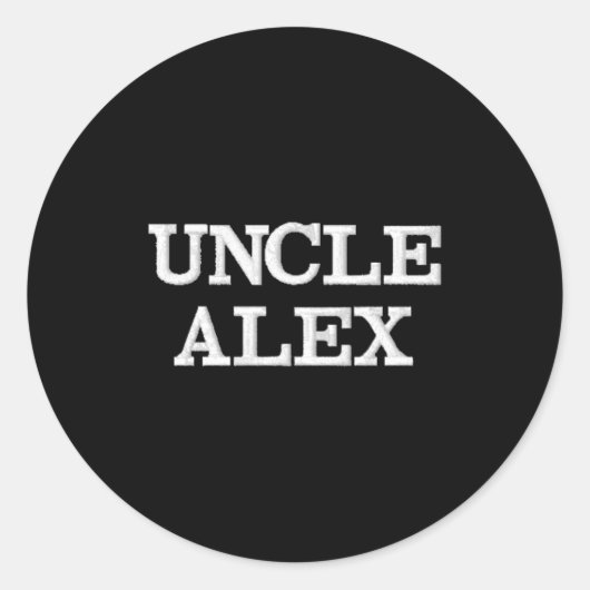 Modern Gift For Uncle Pregnancy Announcement Cool  Ronde Sticker (Voorkant)