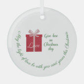 Modern Gift of Love for Kerstmis Ornament (Voorkant)