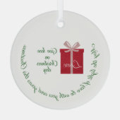 Modern Gift of Love for Kerstmis Ornament (Achterkant)